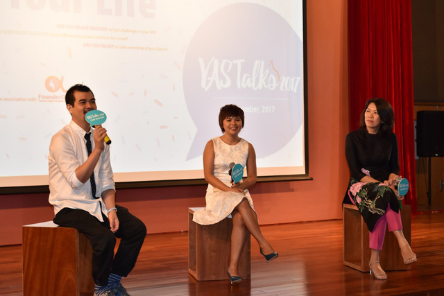Nhà thiết kế Chương Đặng và doanh nhân Diệp Nguyễn chia sẻ tại chương trình.